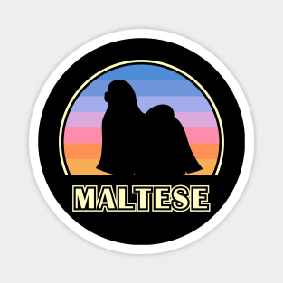 Maltese Vintage Sunset Dog Magnet